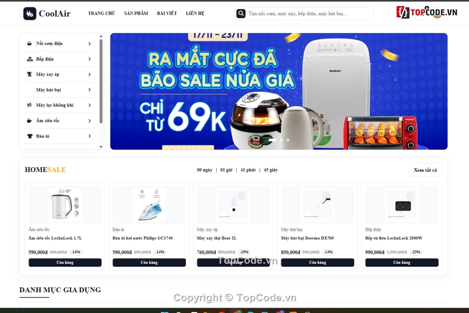 gia dụng,web bán điện,web gia dụng